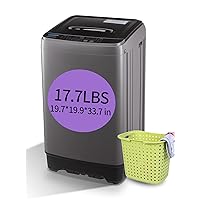 COSTWAY Portable Washing Machine, 11Lbs Capacity Full-automatic Washer with  8 Wash Programs, LED Display, 10 Water Levels, Compact Laundry Washer and