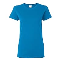 Gildan Women's Heavy Taped Neck Comfort Jersey T-Shirt, Sapphire, XXX-Large