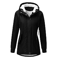 Winter Coats for Women Thick Padded Winter Warm Jacket Fur Hooded Trench Coat Outwear Fleece Lined Overcoat Parka