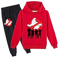 Boys Girls Sweatsuits 2PCS Outfits Ghostbusters Clothing Set Casual Hoodies Sweatshirt Sweatpants Tracksuit for Teen