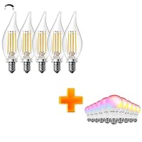 DAYBETTER Candelabra Bulbs 5 Pack, Smart Light Bulbs 5pack