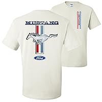 Ford Mustang Pony Official Licensed Logo Front and Back Mens T-Shirts