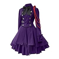 Womens Halloween Cosplay Dresses Pirate Irish Ball Gown Gothic Vintage Dress Trendy Princess Skirt