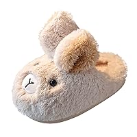 Girls Boys Home Slippers Warm Cartoon Rabbit House Slippers For Toddler Lined Winter Indoor Shoes Girls Slipper Size 3