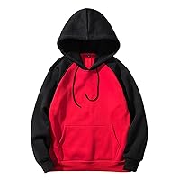 Comfy Hoodie For Men Hooded Drawstring Sweater Solid Color Thickened Plush Jacket Warm Hoodie Trendy Clothes