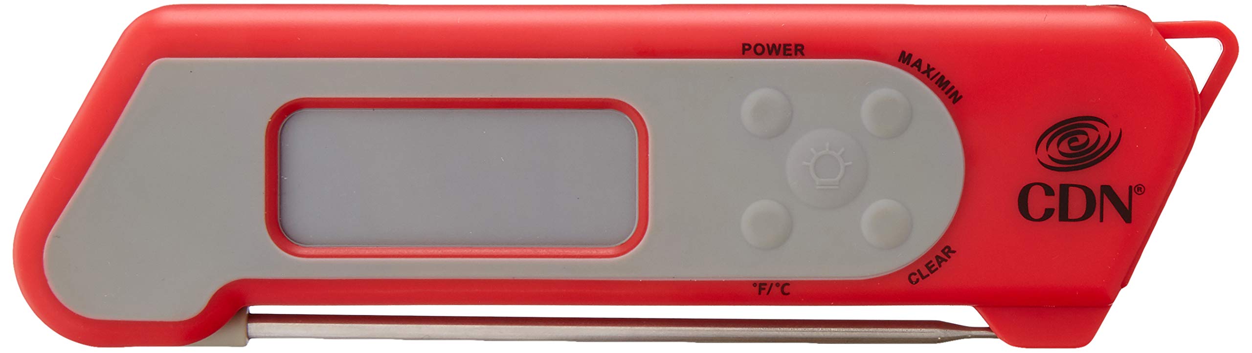 CDN ProAccurate Digital Themometer - Folding Thermocouple Thermometer - Instant Read - Stainless Steel Tip - Red (TCT572-R)