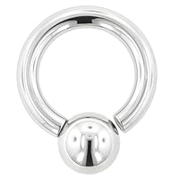 One Stainless Steel Screw On Ball Ring: 2g 1/2