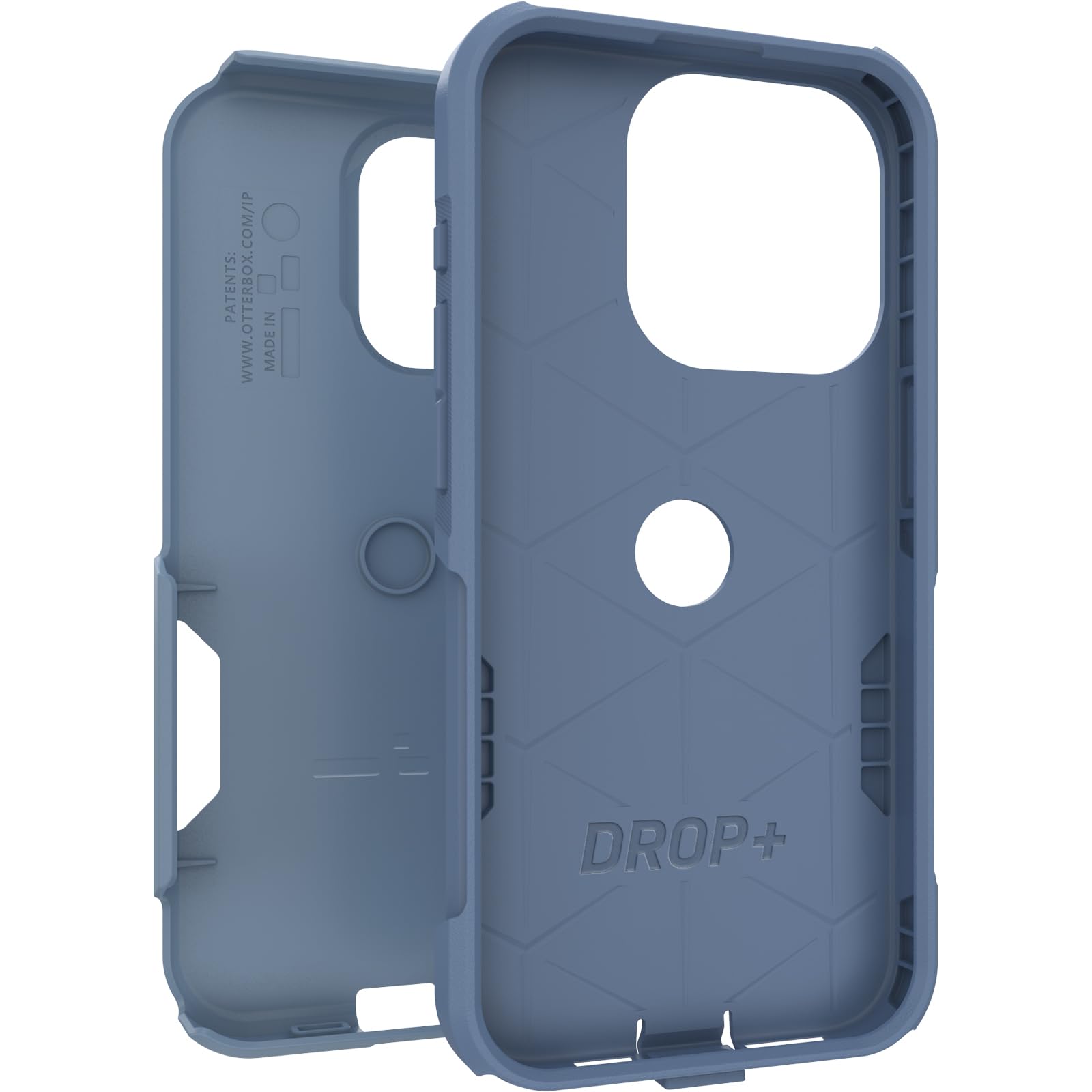 OtterBox iPhone 15 Pro (Only) Commuter Series Case - CRISP DENIM (Blue), slim & tough, pocket-friendly, with port protection