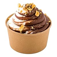 Restaurantware Coppetta 8-Ounce Dessert Cups 200 Disposable Ice Cream Cups - Lids Sold Separately Sturdy Kraft Paper Frozen Yogurt Bowls For Hot And Cold Foods Perfect For Gelato Or Mousse