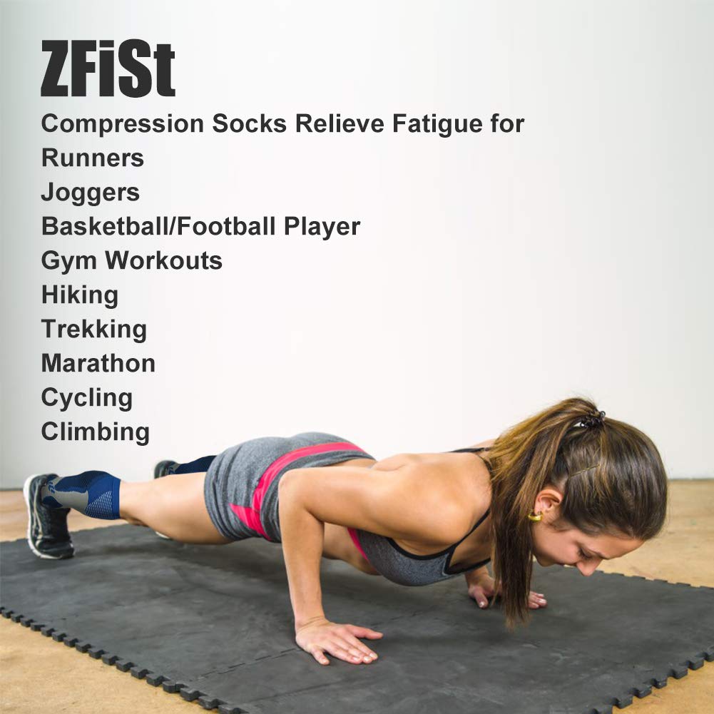 ZFiSt 3 Pair Medical Sport Compression Socks Men,Running Nurse Socks for Edema Diabetic Varicose Veins