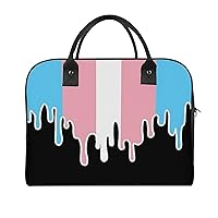 Trans Pride Color Melting Flag LGBT Travel Tote Bag Large Capacity Laptop Bags Beach Handbag Lightweight Crossbody Shoulder Bags for Office