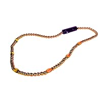 LED Necklace with Orange Beads