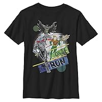 Warner Brothers Justice League Manta Chase Boy's Premium Solid Crew Tee