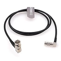 12G SDI BNC Cable UHD 4K Micro BNC to Standard BNC Male Right Angle 75 Ohm High Density Video Coaxial Cable for Blackmagic Video Assist 5