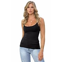 Womens Vest Cami Strappy Stretchy Bodycon Basic T-Shirt Jersey Summer Tank Top