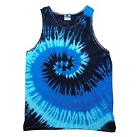 Tie Dye Tank Tops Sleeveless Athletic Muscle Shirts 100% Cotton Multicolor