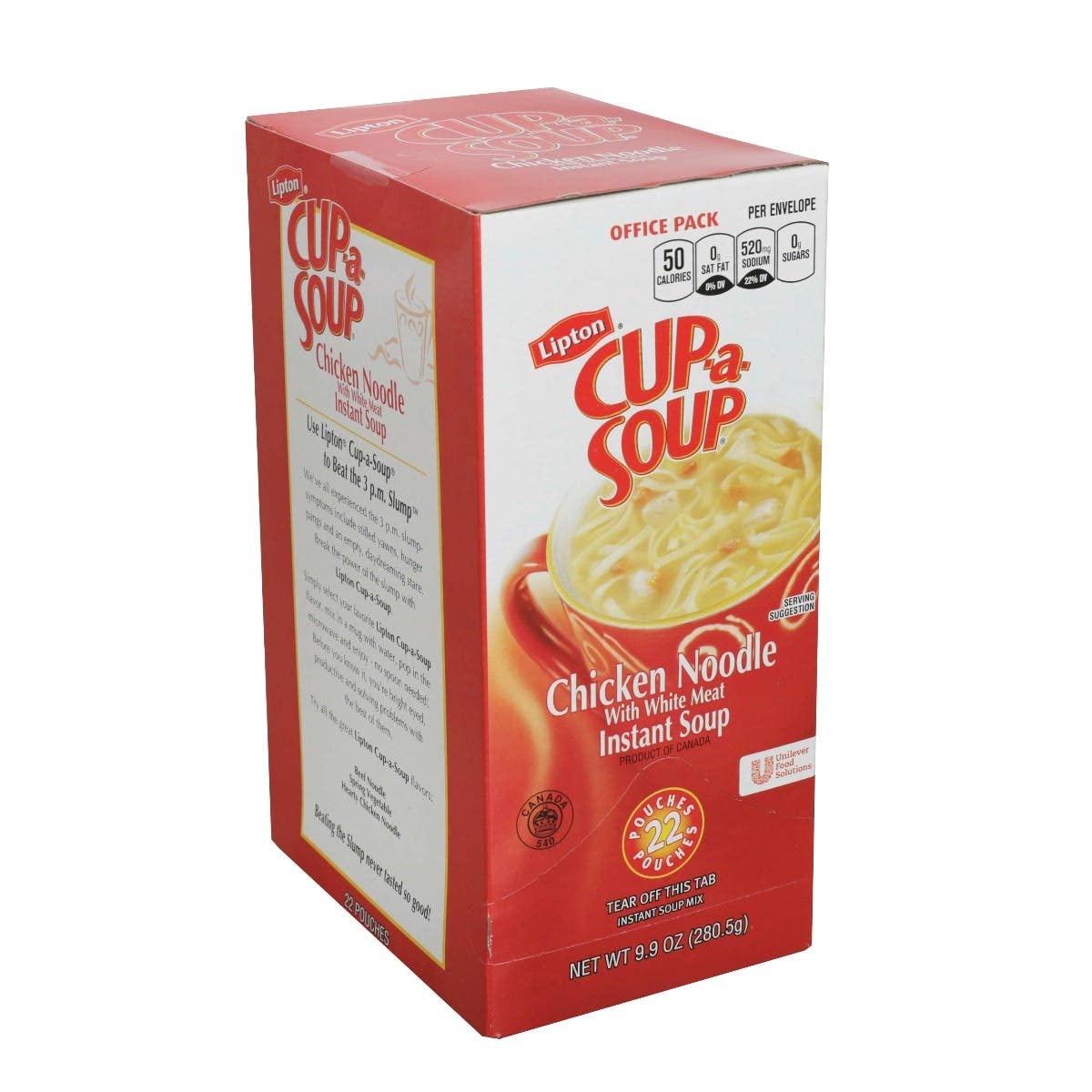 Lipton Cup-a-Soup Instant Chicken Noodle Soup - 22 envelopes per box, 4 boxes per case
