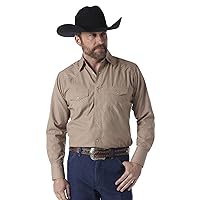 Wrangler Mens Logo Long Sleeve Western Snap Plaid Shirt