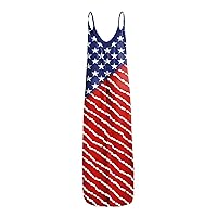 Women's Beach Print Round Neck Ombre Tie Dye Color Block Swing Casual Summer Short Sleeve Long Floor Maxi Flowy Red