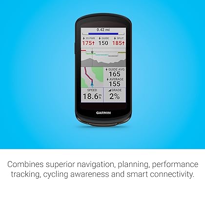 Garmin Edge® 1040 Solar, GPS Bike Computer with Solar Charging Capabilities, On and Off-Road, Spot-On Accuracy, Long-Lasting Battery, Device Only