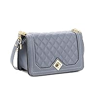 Ynport Fashion Quilted Crossbody Bag for Women Classic Satchel Handbag Ladies Small Leather Shoulder Purse Evening Bag