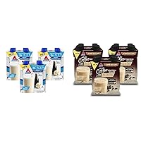 Atkins Protein Shake Bundle: Creamy Root Beer Float and Café au Lait Iced Coffee, High Protein, Low Glycemic, Gluten Free, Keto Friendly, 12 Count