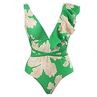 Swimming Suits for Women One Piece Tummy Control Bathing Suit Top with Underwire Bra Support