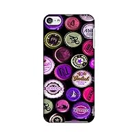 AMZER Slim Fit Handcrafted Designer Printed Snap On Hard Shell Case Back Cover with Screen Cleaning Kit Skin for iPod Touch 6th Gen - Beer Caps Pink HD Color, Ultra Light Back Case