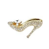 TTjewelry Fashion Style High-Heel Shoe Rhinestone Crystal Brooch Pin