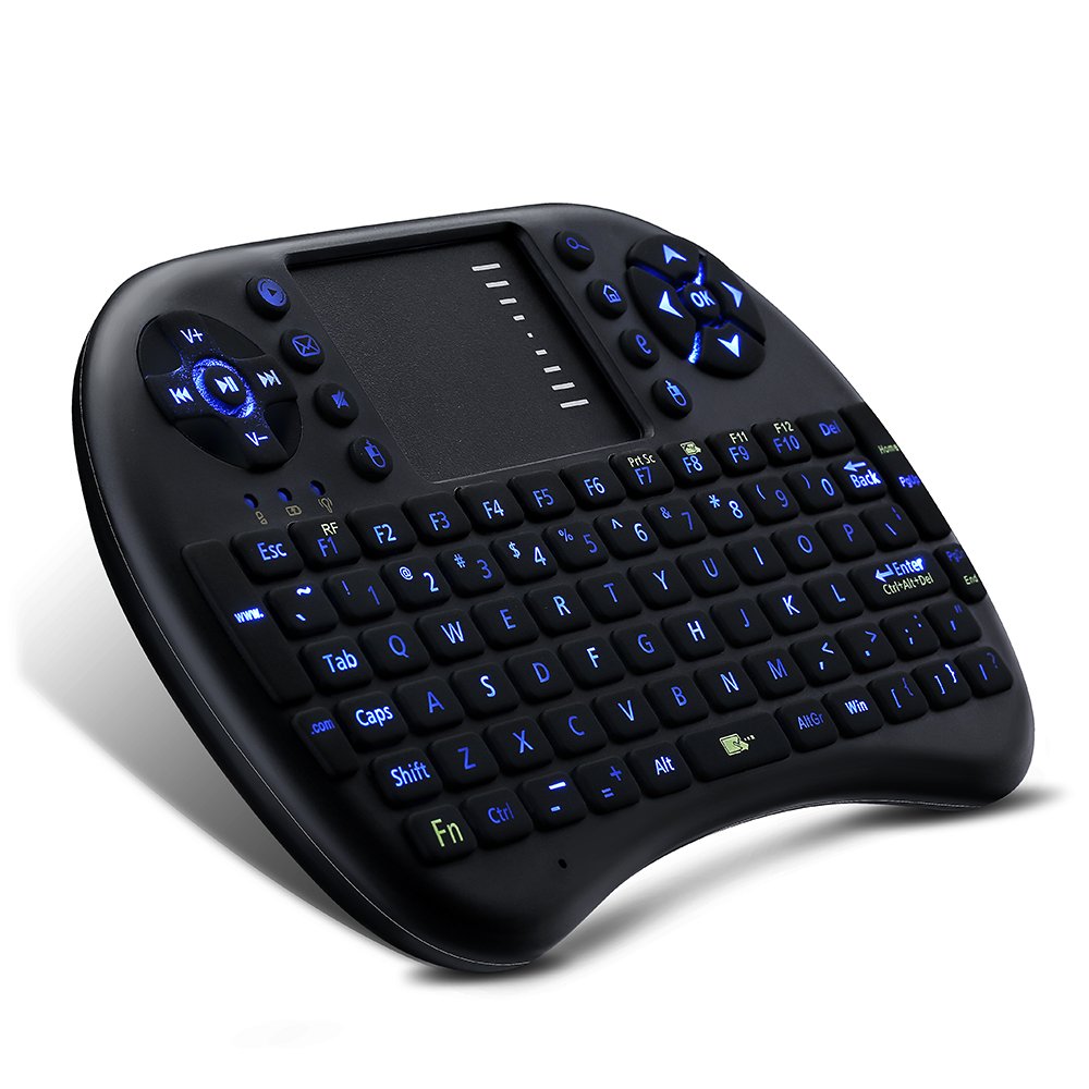 Rii I8 Mini 2.4Ghz Wireless Touchpad Keyboard with Mouse for Pc, Pad, Xbox 360, Ps3, Google Android Tv Box, Htpc, Iptv (Black)