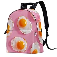 Travel Backpacks for Women,Mens Backpack,Eggs Cartoon Fried Eggs,Backpack