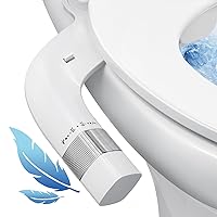 Veken Ultra-Slim Bidet Attachment for Toilet, Non Electric Dual Nozzle (Posterior/Feminine Wash) Hygienic Bidets Existing Toilets Seat, Adjustable Angle Water Pressure, Self Clean, Water Sprayer Baday