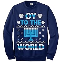 Threadrock Kids Oy To The World Hanukkah Youth Sweatshirt