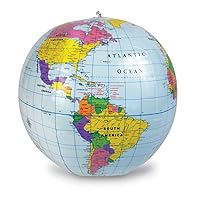 Learning Resources Inflatable 12 inch Globe - Ages 6+ Earth Globe, Geography for Kids