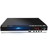 DVD Player for TV, Compact Region Free Video DVD CD/Disc Player, HDMI/AV Cables Included, HD 1080P, Built-in PAL/NTSC, USB/MIC Input, Coaxial Port, Remote Control