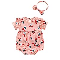 Baby Girl Outfit Print Clothes Girls Bodysuit Romper Infant Baby Girls Romper&Jumpsuit Girl's Leotard