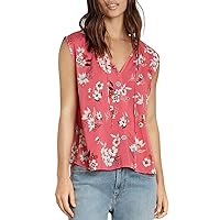 VELVET BY GRAHAM & SPENCER Women's Edeline Printed Challis Blouse, Pink Fruit, M