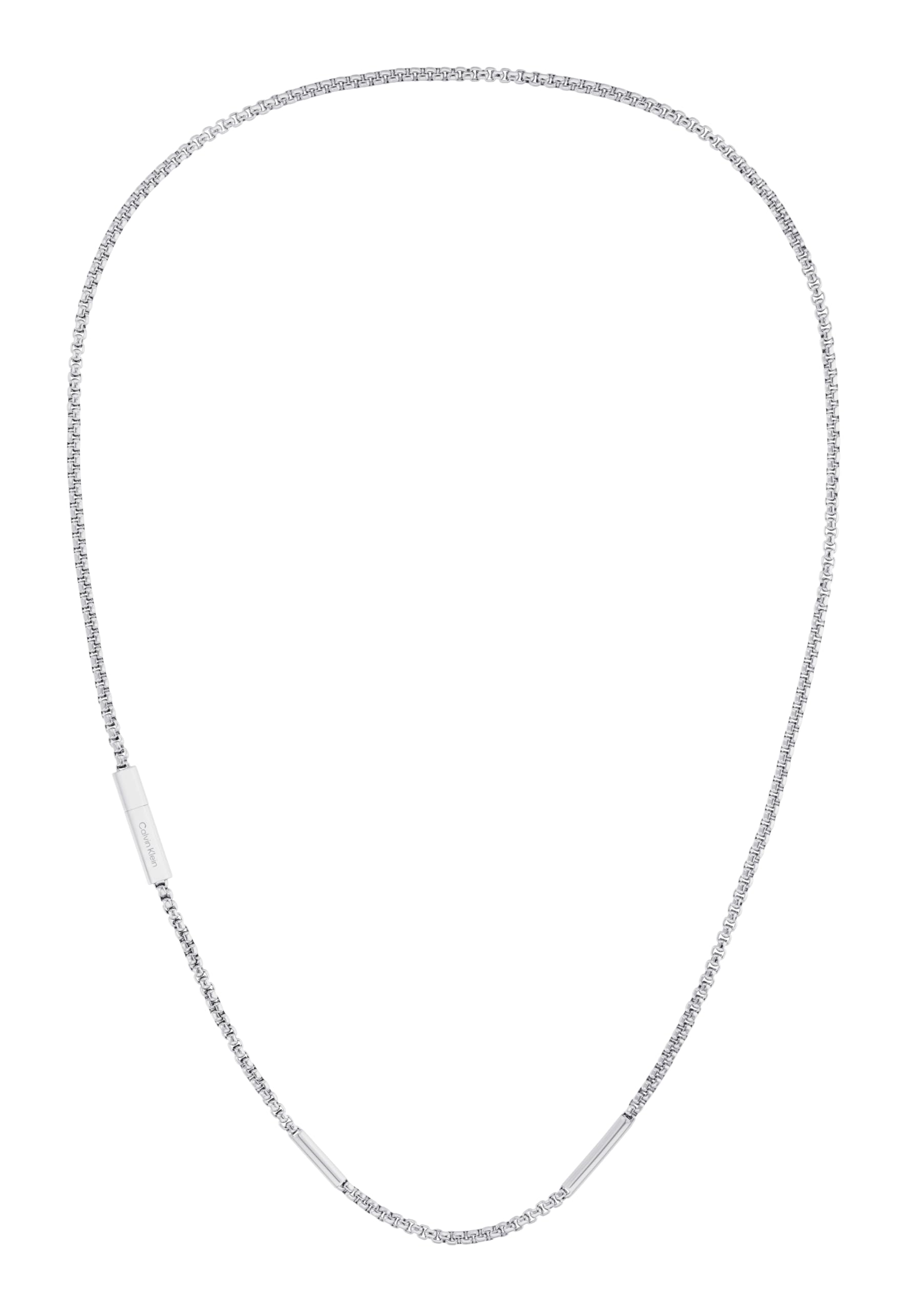 Calvin Klein Cylinder Links Collection for Men, Stainless Steel Chain Necklace, High Polish, Magnetic Closure, Elegant Jewelry, For Him