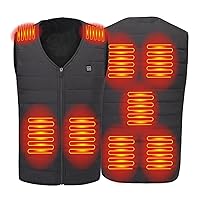 Electric Heated Vest, Puffer Vest, Lightweight USB Heated Vest for Men Women for Motorcycle, Hunting, Without Battery