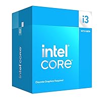 Intel Core i3-14100F Desktop Processor 4 cores (4 P-cores + 0 E-cores) up to 4.7 GHz