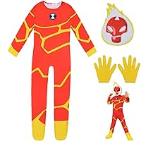 Halloween cosplay Boy Hacker costumes,flame man one-piece performance suits,party style one-piece suits.
