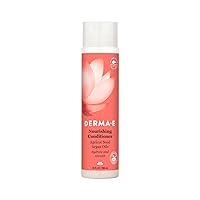 DERMA-E Nourishing Conditioner with Apricot & Argan Oil – Sulfate Free Frizz Control Conditioner – Color Care Hair Product for Strength and Shine, 10 oz