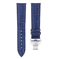 Ewatchparts 21MM LEATHER WATCH BAND STRAP CLASP COMPATIBLE WITH BAUME MERCIER CAPELAND 10064 CLIFTON BLU