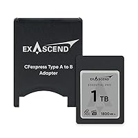 Essential Pro CFexpress 4.0 Type A Card 1 TB with CFexpress Type A to Type B Adapter, Rated VPG400, Sustained Read 1650 MB/s