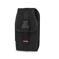 Reiko Vertical Pouch with Buckle Clip & Card Holder for Samsung Note4/ Note3 - Retail Packaging - Black