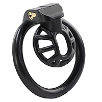 FREDORCH 2022 Super Small Penis Ring Sissy Chastity Cage,Locked in Male Chastity Device with 4 Base Ring (M-Medium, Black)