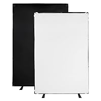 Complete Portable Background Kit w/Bag - 5 x 7.4ft (1.5 x 2.1m) Black/White