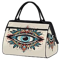 Travel Duffel Bag, Aztec Flower Ethnic Sports Tote Gym Bag,Overnight Weekender Bags Carry on Bag for Women Men, Airlines Approved Personal Item Travel Bag for Labor and Delivery