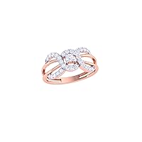 Jewels 14K Gold 0.35 Carat (H-I Color,SI2-I1 Clarity) Natural Diamond Band Ring