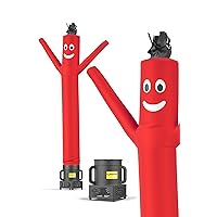LookOurWay Air Dancers Wacky Waving Inflatable Tube Man Set - 7ft Tall Advertising Air Dancer Waving Man Inflatable Tube Guy with Sky Dancer Blower - Red